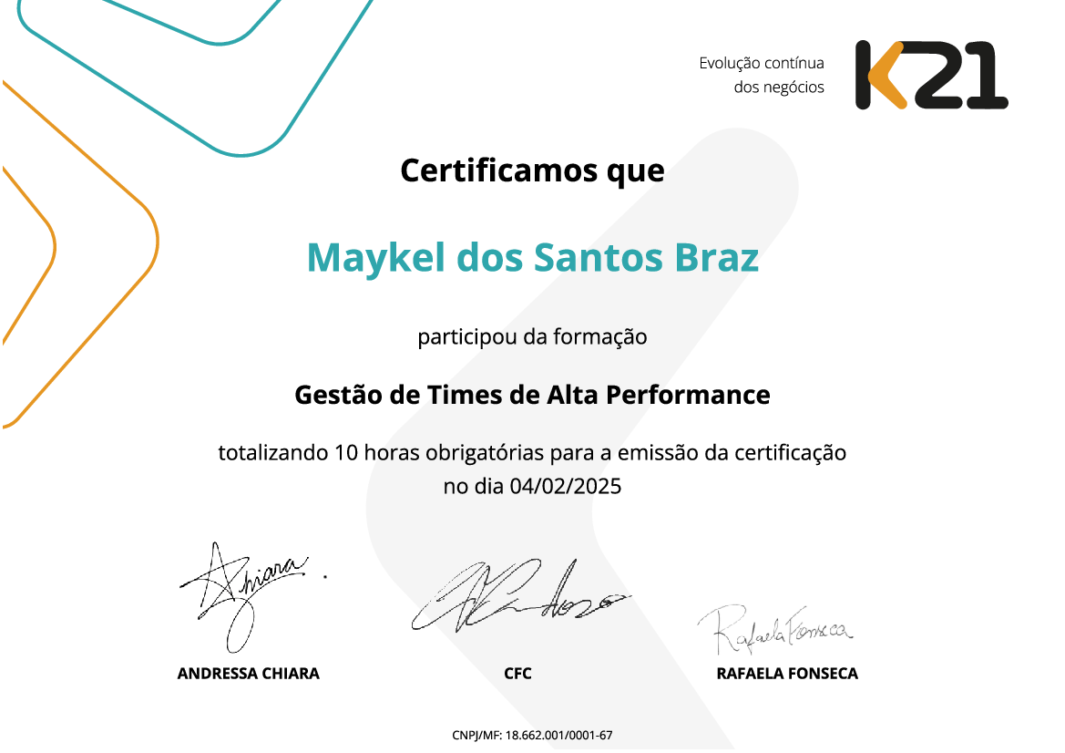 Certificado K21